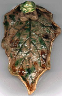 The Leaf (clay covered
with glaze)