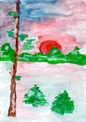 The Winter (gouache painting)